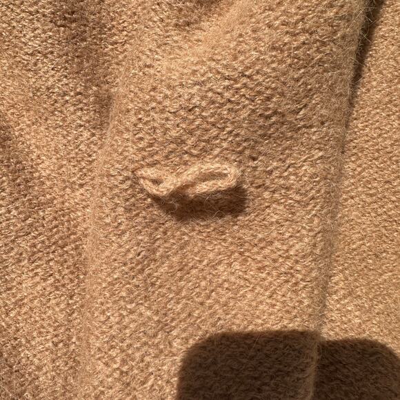 Lauren Manoogian Capote Alpaca Wool Coat Coatigan Hooded Sweater Cardigan Camel - Picture 9 of 16